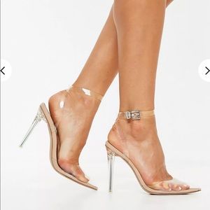 Nude Clear Ankle Strap Pump